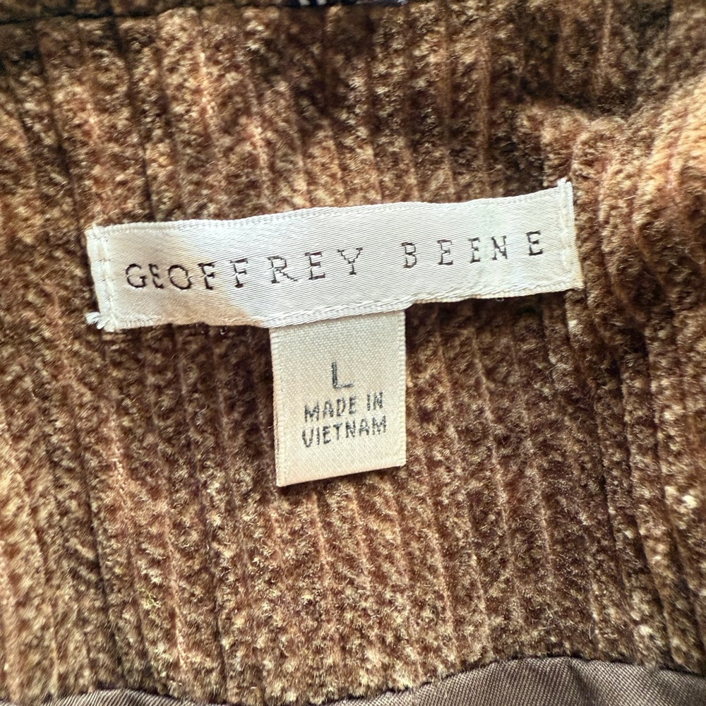 Geoffrey Beene Men’s Corduroy Tan Blazer - Picture 2 of 3